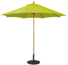 Galtech 131 9' All Purpose Premium Wood Manual Lift Outdoor Market Umbrella