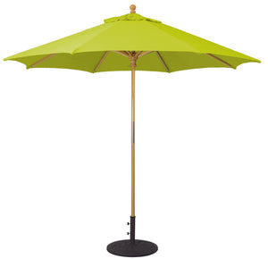 Galtech 131 9' All Purpose Premium Wood Manual Lift Outdoor Market Umbrella