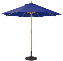 Galtech 131 9' All Purpose Premium Wood Manual Lift Outdoor Market Umbrella