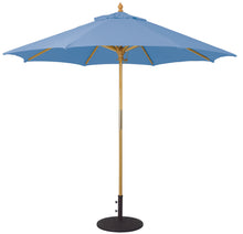 Galtech 131 9' All Purpose Premium Wood Manual Lift Outdoor Market Umbrella