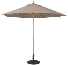 Galtech 131 9' All Purpose Premium Wood Manual Lift Outdoor Market Umbrella