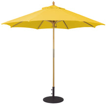 Galtech 131 9' All Purpose Premium Wood Manual Lift Outdoor Market Umbrella