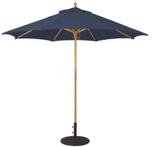Galtech 131 9' All Purpose Premium Wood Manual Lift Outdoor Market Umbrella