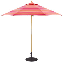 Galtech 131 9' All Purpose Premium Wood Manual Lift Outdoor Market Umbrella