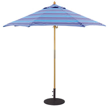Galtech 131 9' All Purpose Premium Wood Manual Lift Outdoor Market Umbrella