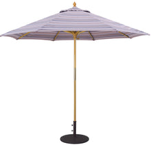 Galtech 131 9' All Purpose Premium Wood Manual Lift Outdoor Market Umbrella