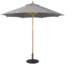 Galtech 131 9' All Purpose Premium Wood Manual Lift Outdoor Market Umbrella