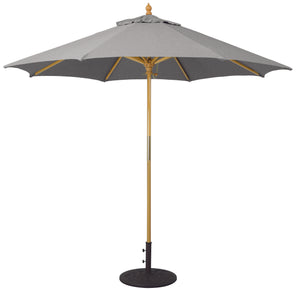 Galtech 131 9' All Purpose Premium Wood Manual Lift Outdoor Market Umbrella