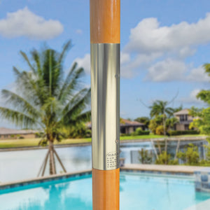 Galtech 131 9' All Purpose Premium Wood Manual Lift Outdoor Market Umbrella