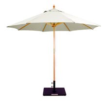 Galtech 132-232 9' Double Pulley Premium Wood Outdoor Market Umbrella