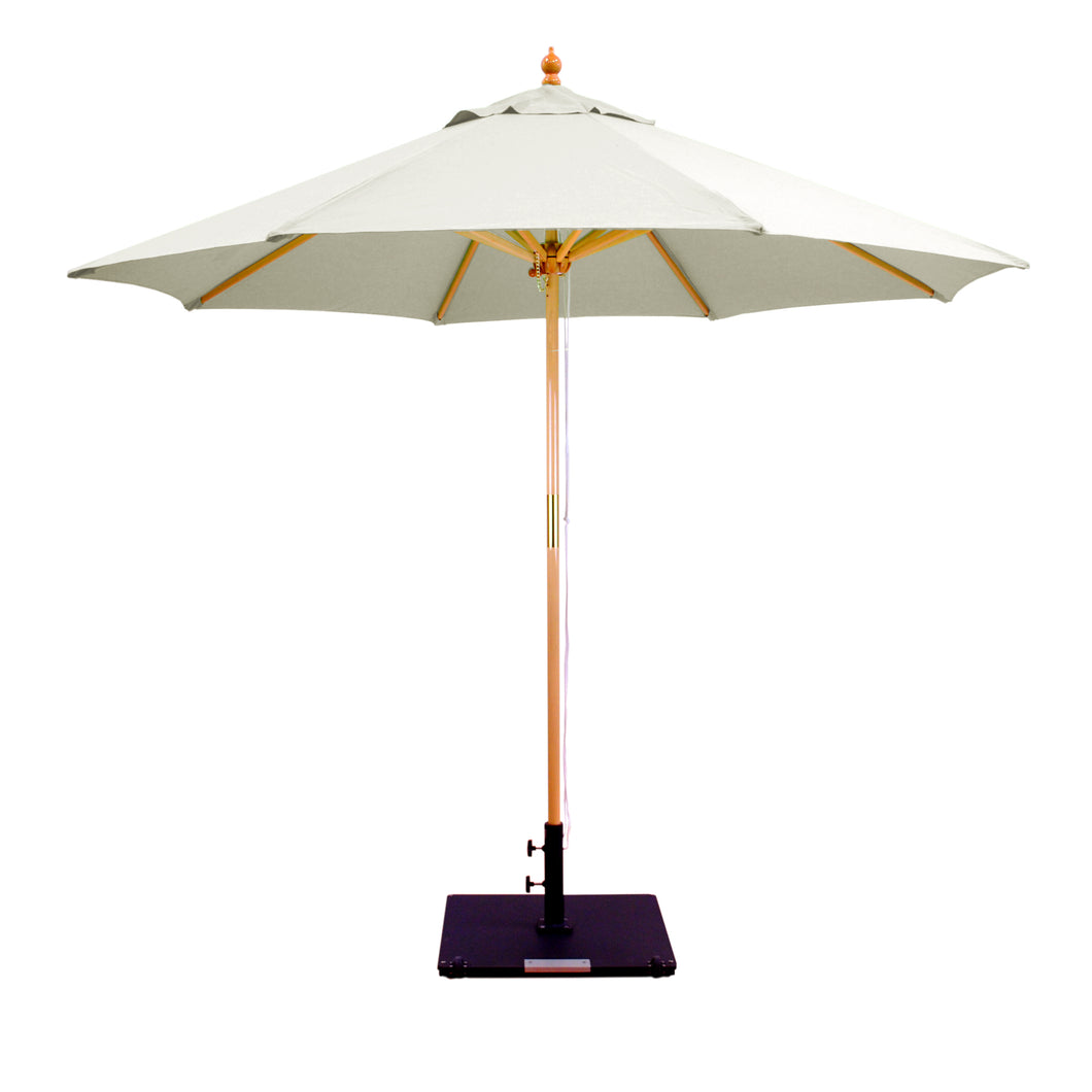 Galtech 132-232 9' Double Pulley Premium Wood Outdoor Market Umbrella