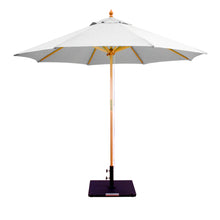 Galtech 132-232 9' Double Pulley Premium Wood Outdoor Market Umbrella