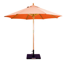 Galtech 132-232 9' Double Pulley Premium Wood Outdoor Market Umbrella
