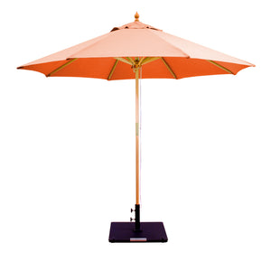 Galtech 132-232 9' Double Pulley Premium Wood Outdoor Market Umbrella