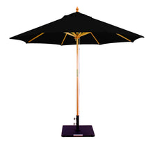 Galtech 132-232 9' Double Pulley Premium Wood Outdoor Market Umbrella