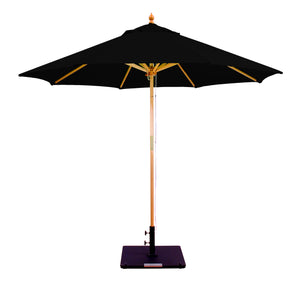 Galtech 132-232 9' Double Pulley Premium Wood Outdoor Market Umbrella
