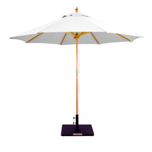 Galtech 132-232 9' Double Pulley Premium Wood Outdoor Market Umbrella