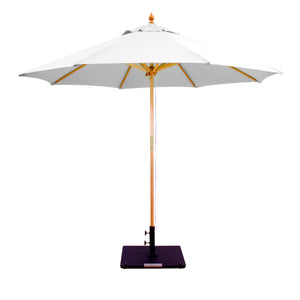 Galtech 132-232 9' Double Pulley Premium Wood Outdoor Market Umbrella