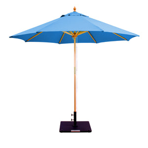 Galtech 132-232 9' Double Pulley Premium Wood Outdoor Market Umbrella