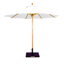 Galtech 132-232 9' Double Pulley Premium Wood Outdoor Market Umbrella
