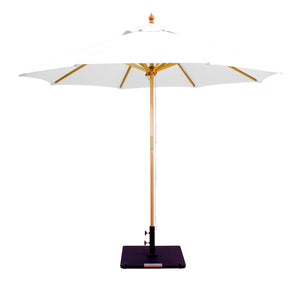 Galtech 132-232 9' Double Pulley Premium Wood Outdoor Market Umbrella