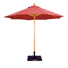 Galtech 132-232 9' Double Pulley Premium Wood Outdoor Market Umbrella