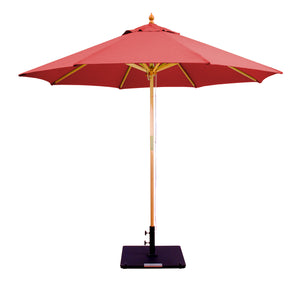 Galtech 132-232 9' Double Pulley Premium Wood Outdoor Market Umbrella