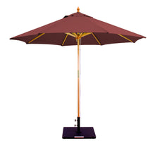 Galtech 132-232 9' Double Pulley Premium Wood Outdoor Market Umbrella