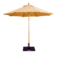 Galtech 132-232 9' Double Pulley Premium Wood Outdoor Market Umbrella