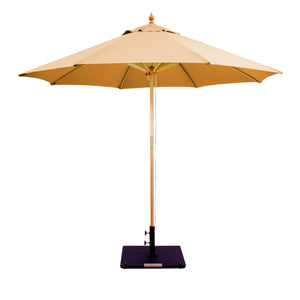 Galtech 132-232 9' Double Pulley Premium Wood Outdoor Market Umbrella