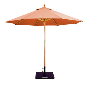 Galtech 132-232 9' Double Pulley Premium Wood Outdoor Market Umbrella