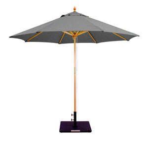 Galtech 132-232 9' Double Pulley Premium Wood Outdoor Market Umbrella