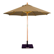 Galtech 132-232 9' Double Pulley Premium Wood Outdoor Market Umbrella