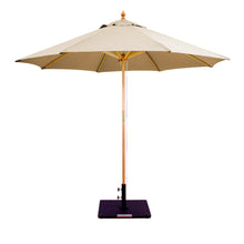Galtech 132-232 9' Double Pulley Premium Wood Outdoor Market Umbrella