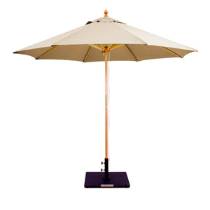 Galtech 132-232 9' Double Pulley Premium Wood Outdoor Market Umbrella