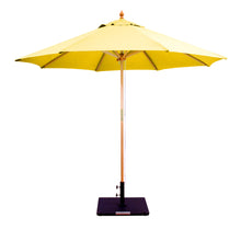 Galtech 132-232 9' Double Pulley Premium Wood Outdoor Market Umbrella