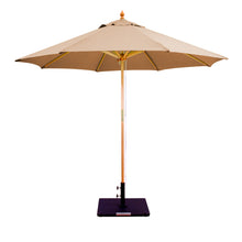 Galtech 132-232 9' Double Pulley Premium Wood Outdoor Market Umbrella
