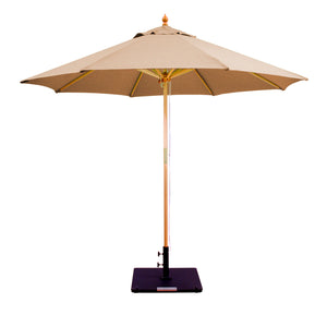 Galtech 132-232 9' Double Pulley Premium Wood Outdoor Market Umbrella