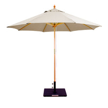 Galtech 132-232 9' Double Pulley Premium Wood Outdoor Market Umbrella