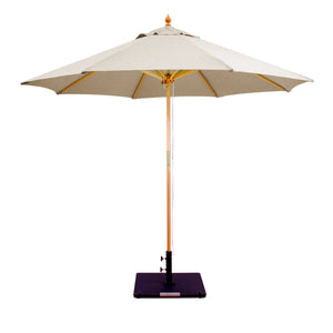 Galtech 132-232 9' Double Pulley Premium Wood Outdoor Market Umbrella