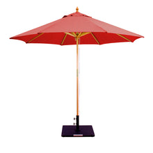 Galtech 132-232 9' Double Pulley Premium Wood Outdoor Market Umbrella