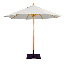 Galtech 132-232 9' Double Pulley Premium Wood Outdoor Market Umbrella