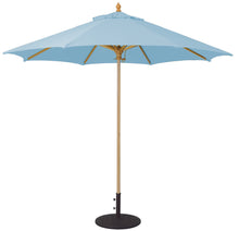 Galtech 136 9' Commercial Manual Lift Premium Wood Outdoor Market Umbrella