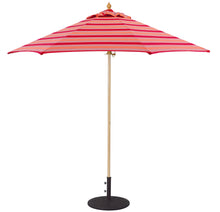 Galtech 136 9' Commercial Manual Lift Premium Wood Outdoor Market Umbrella