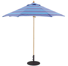 Galtech 136 9' Commercial Manual Lift Premium Wood Outdoor Market Umbrella