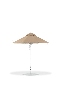 Frankford 845CAM 7.5' Greenwich Pulley Lift Aluminum Market Umbrella