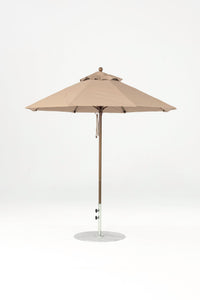6.5'x6.5' Square Monterey Pulley Lift Fiberglass Market Umbrella