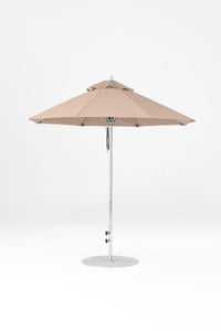 6.5'x6.5' Square Monterey Crank Lift Fiberglass Market Umbrella- No Tilt