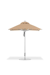 Frankford 864CAM 7.5' x 7.5' Square Greenwich Pulley Lift Aluminum Market Umbrella