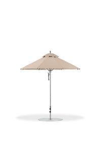 Frankford 845CAM 7.5' Greenwich Pulley Lift Aluminum Market Umbrella